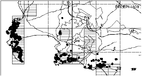 Protea lepidocarpodendron Distribution
