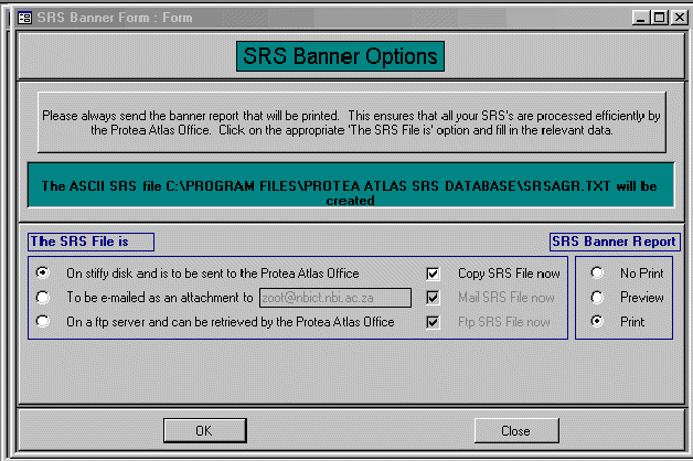Submit SRS Data to PA Office